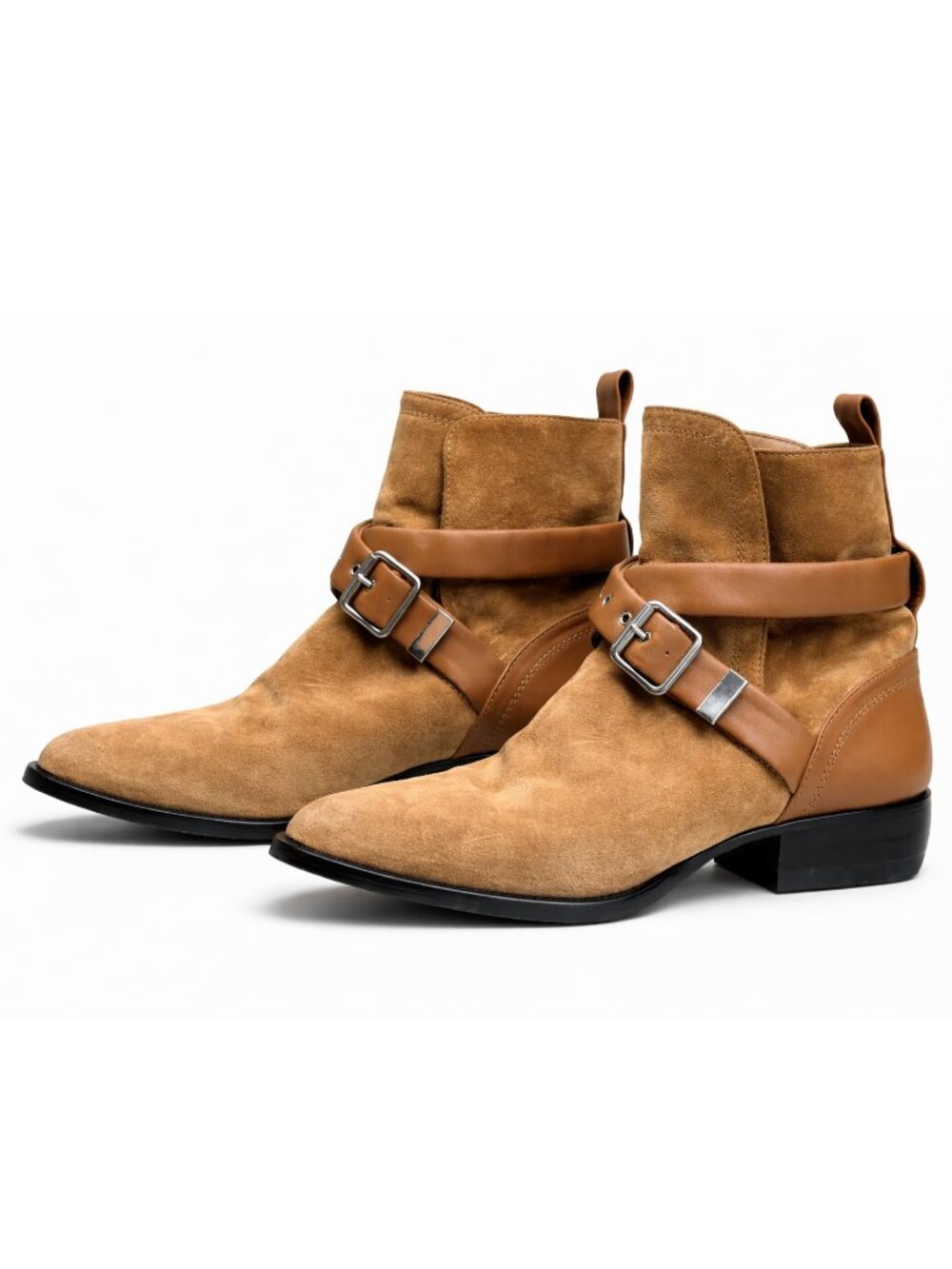 $1,095 CHLOE Natural Brown Suede Rylee Boots - Size 40